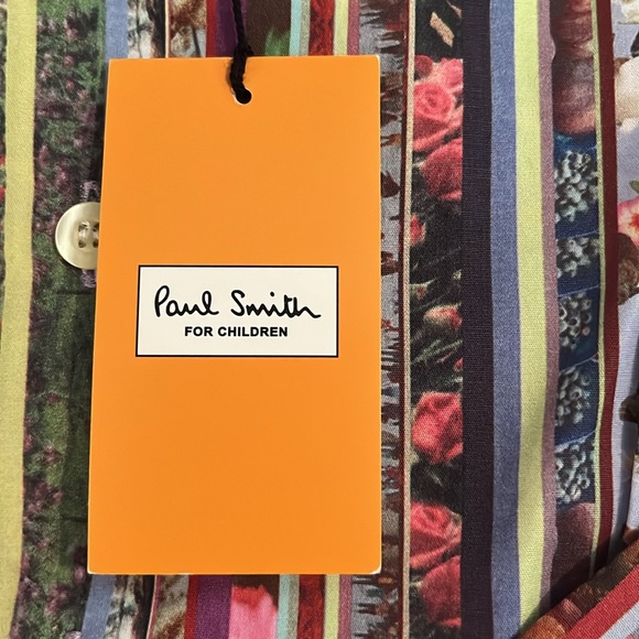 PAUL SMITH mainline (EXTREMELY RARE) girls 9/10 age rabbits & roses stripe top - Picture 3 of 6